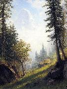 Albert Bierstadt Among the Bernese Alps Sweden oil painting artist